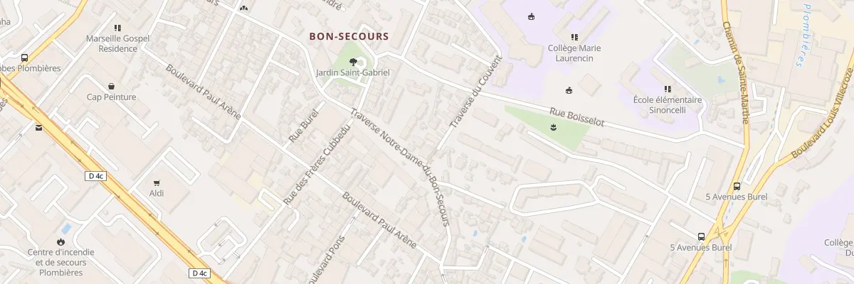 Plan du 108 Tra Ntre-Dame Bon Secours à Marseille 14e Arrondissement