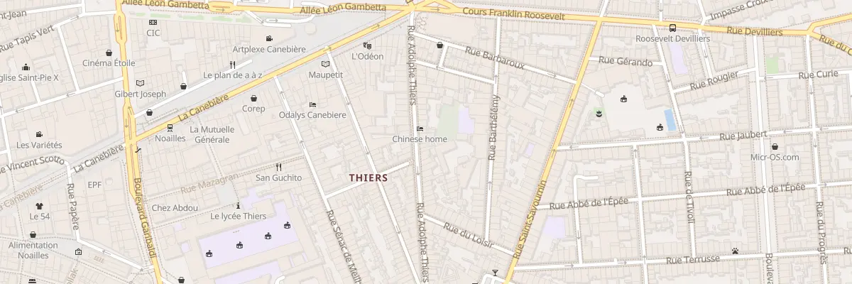 Plan du 27 Rue adolphe thiers à Marseille 1er Arrondissement