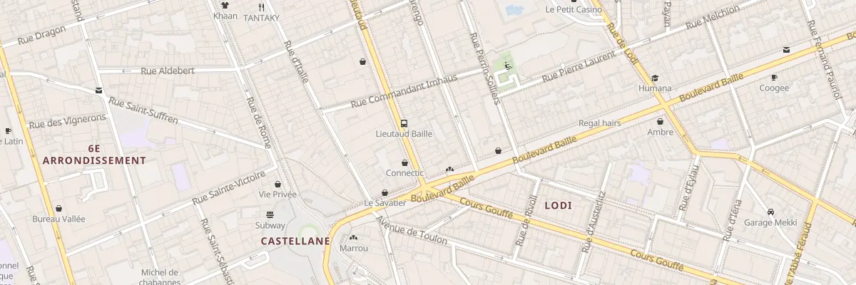 Plan du 161 Crs Lieutaud à Marseille 6e Arrondissement