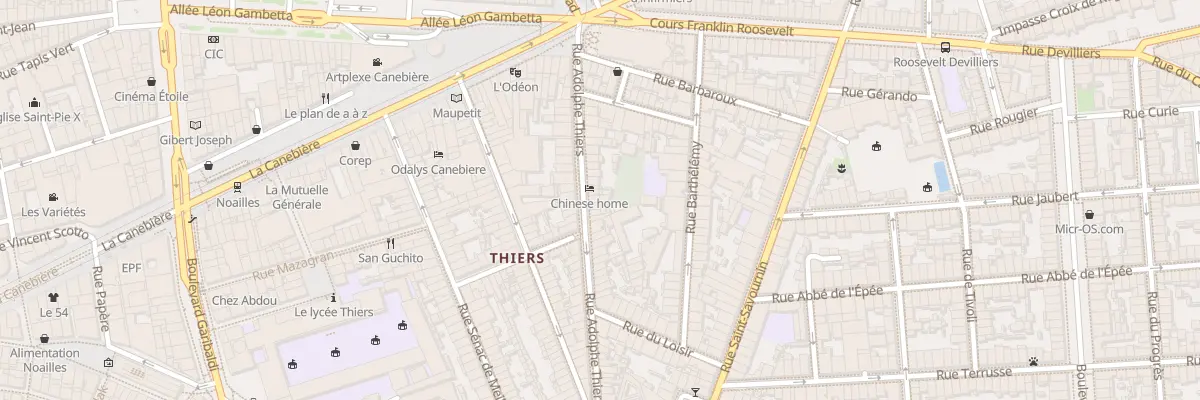 Plan du 25 Rue adolphe thiers à Marseille 1er Arrondissement