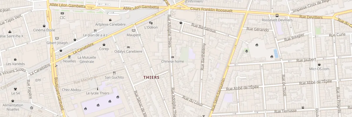Plan du 23 Rue adolphe thiers à Marseille 1er Arrondissement