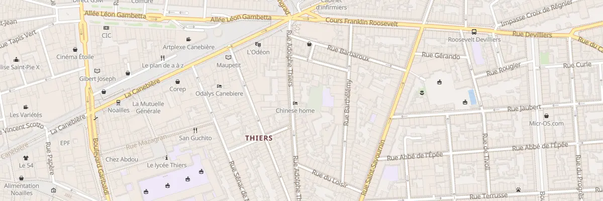 Plan du 19 Rue adolphe thiers à Marseille 1er Arrondissement