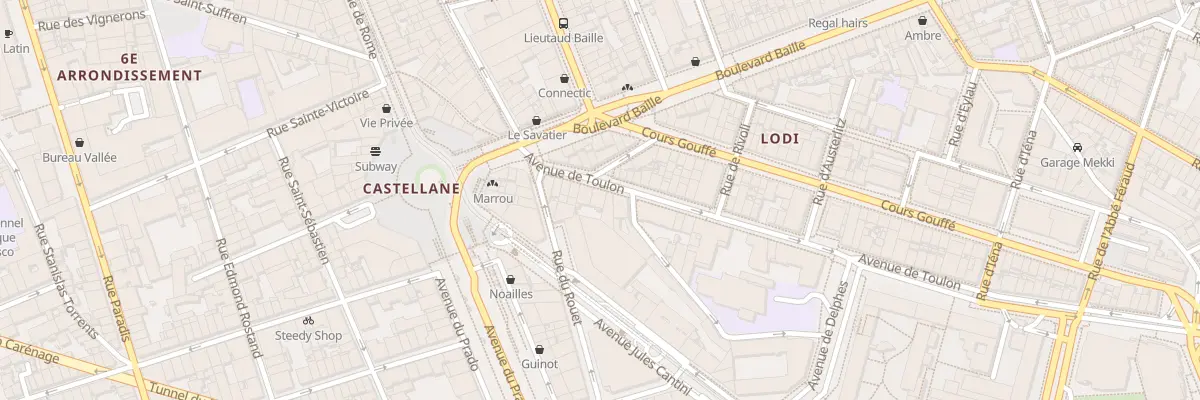 Plan du 16 Av de Toulon à Marseille 6e Arrondissement