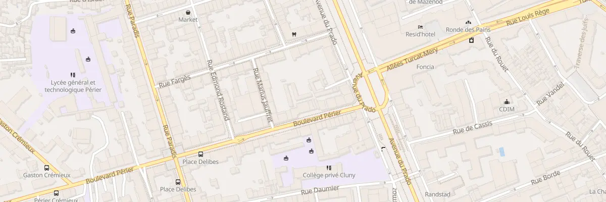 Plan du 12 Bd Perier à Marseille 8e Arrondissement