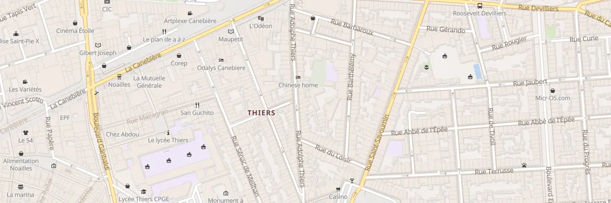 Plan du 39 Rue adolphe thiers à Marseille 1er Arrondissement