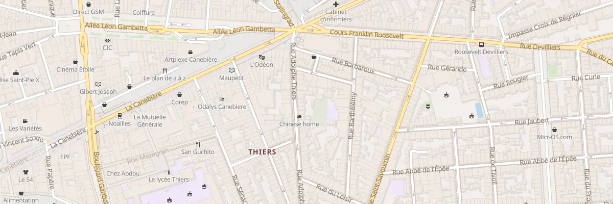 Plan du 13 Rue adolphe thiers à Marseille 1er Arrondissement