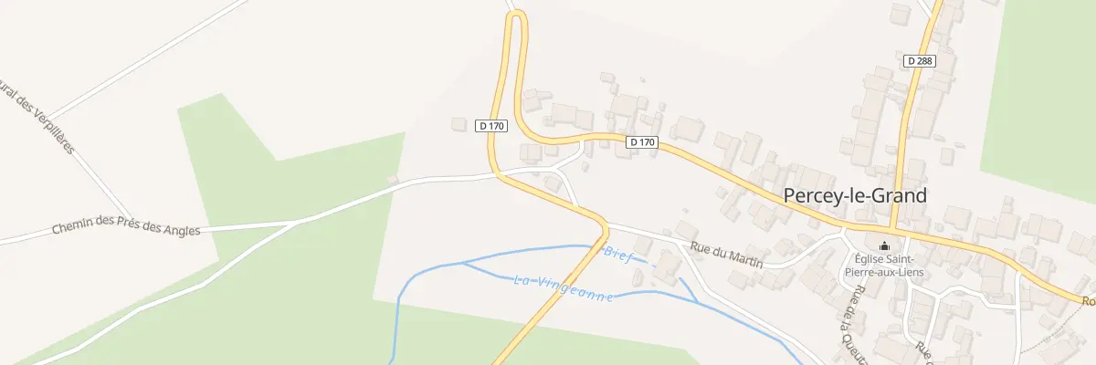Plan du 20 Rue du Chateau à Percey-le-Grand
