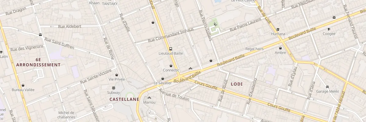 Plan du 165 Crs Lieutaud à Marseille 6e Arrondissement