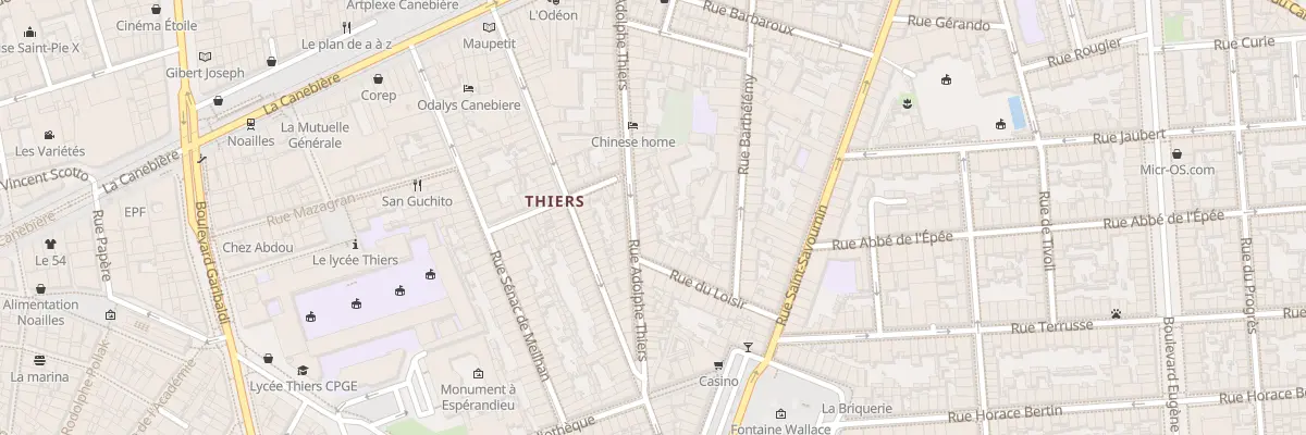 Plan du 51 Rue adolphe thiers à Marseille 1er Arrondissement