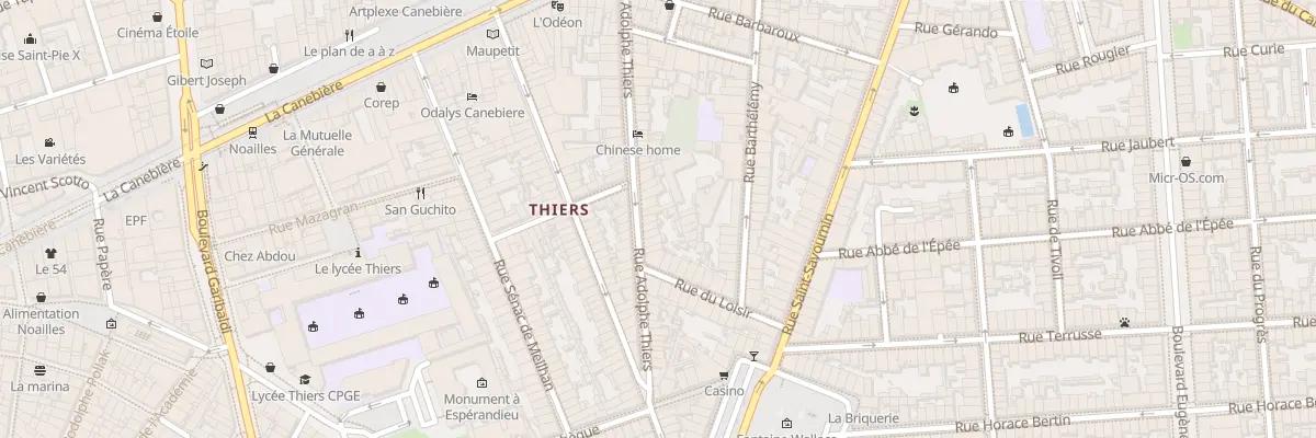Plan du 49 Rue adolphe thiers à Marseille 1er Arrondissement