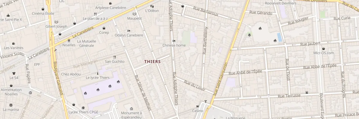 Plan du 43 Rue adolphe thiers à Marseille 1er Arrondissement