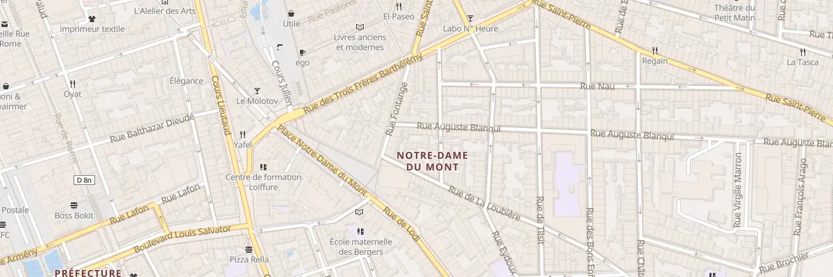 Plan du 8 Rue auguste blanqui à Marseille 6e Arrondissement