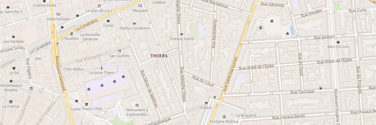 Plan du 53 Rue adolphe thiers à Marseille 1er Arrondissement