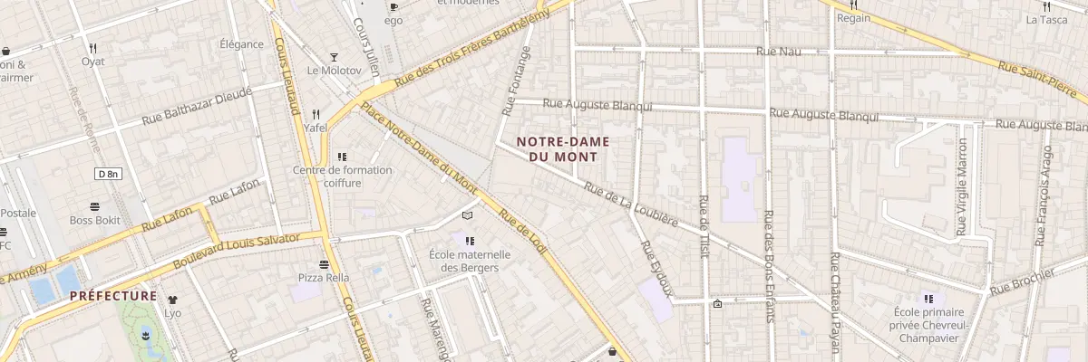 Plan du 6 Rue de la loubiere à Marseille 6e Arrondissement