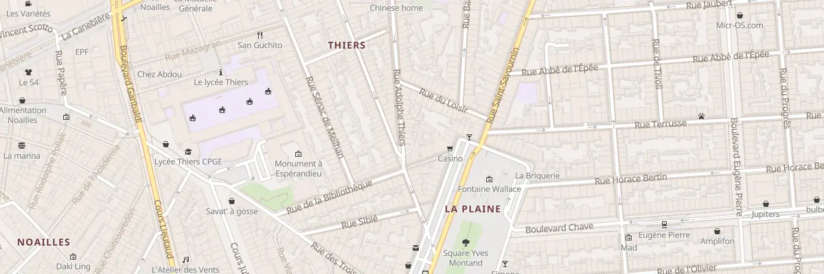 Plan du 85 Rue adolphe thiers à Marseille 1er Arrondissement