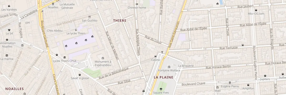 Plan du 77 Rue adolphe thiers à Marseille 1er Arrondissement
