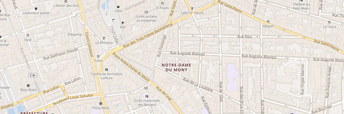Plan du 10 Rue auguste blanqui à Marseille 6e Arrondissement