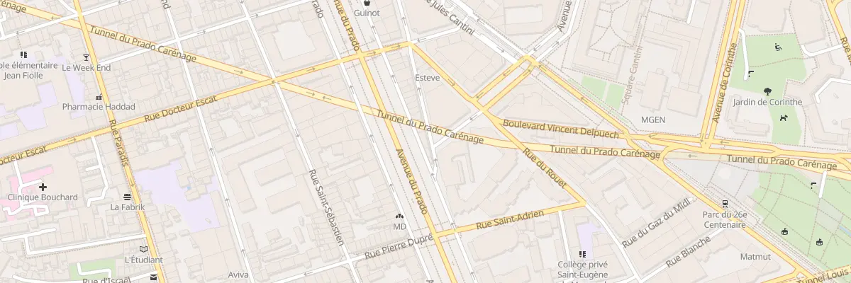 Plan du 57 Av du Prado à Marseille 6e Arrondissement