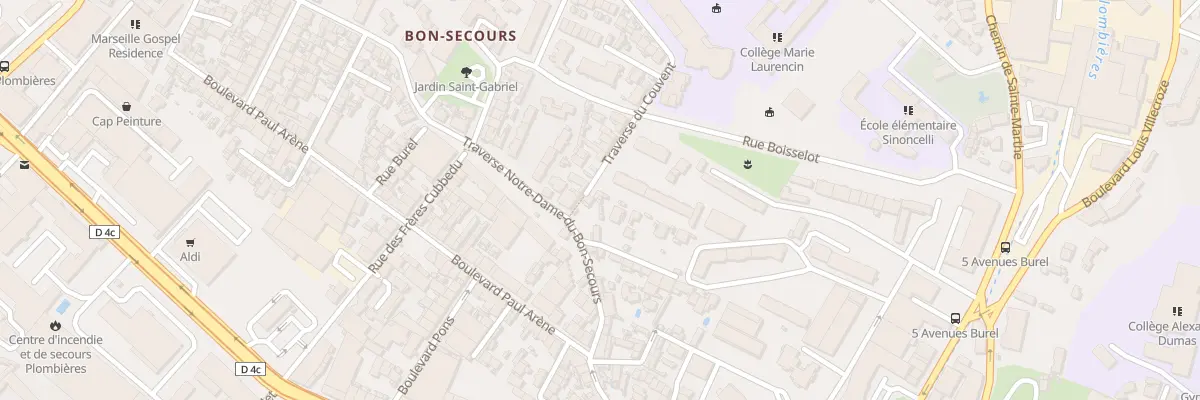 Plan du 106 Tra Ntre-Dame Bon Secours à Marseille 14e Arrondissement