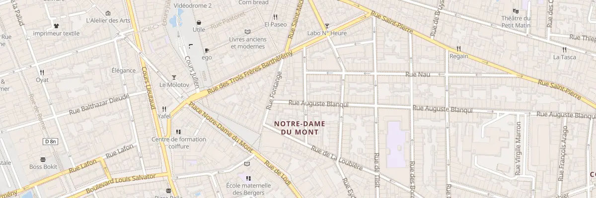 Plan du 9 Rue auguste blanqui à Marseille 6e Arrondissement