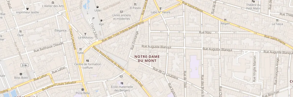 Plan du 14 Rue auguste blanqui à Marseille 6e Arrondissement