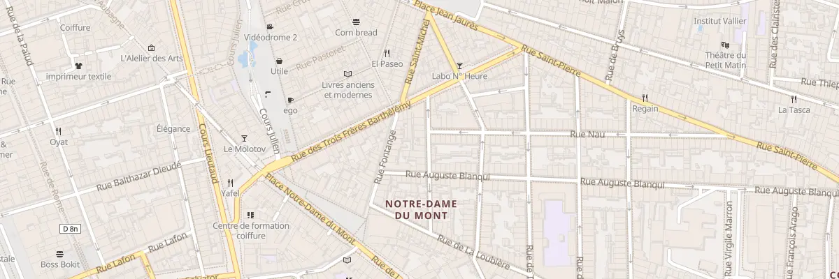 Plan du 14 Rue jean pierre brun à Marseille 6e Arrondissement