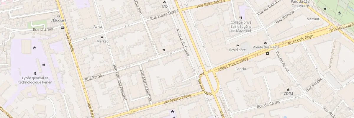 Plan du 112 Av du Prado à Marseille 8e Arrondissement