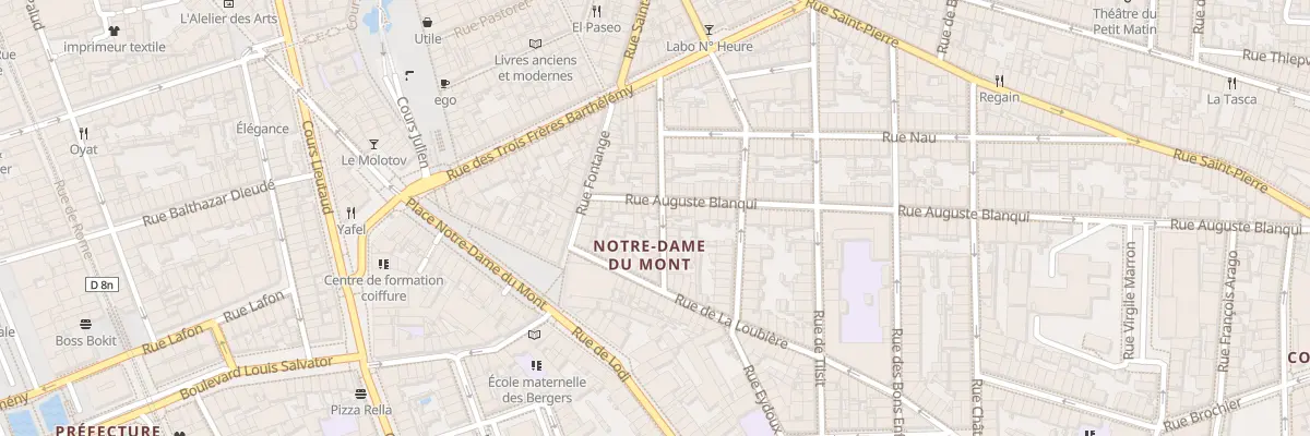 Plan du 16 Rue auguste blanqui à Marseille 6e Arrondissement