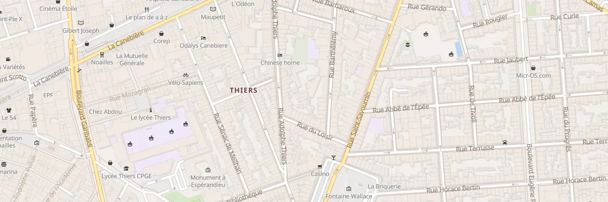 Plan du 57 Rue adolphe thiers à Marseille 1er Arrondissement
