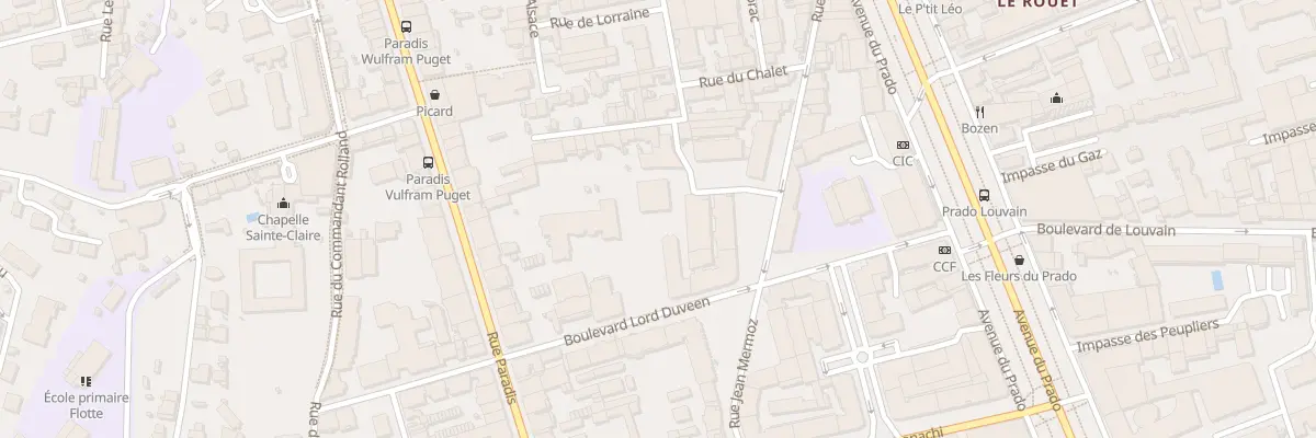 Plan du 26 Bd Lord Duveen à Marseille 8e Arrondissement