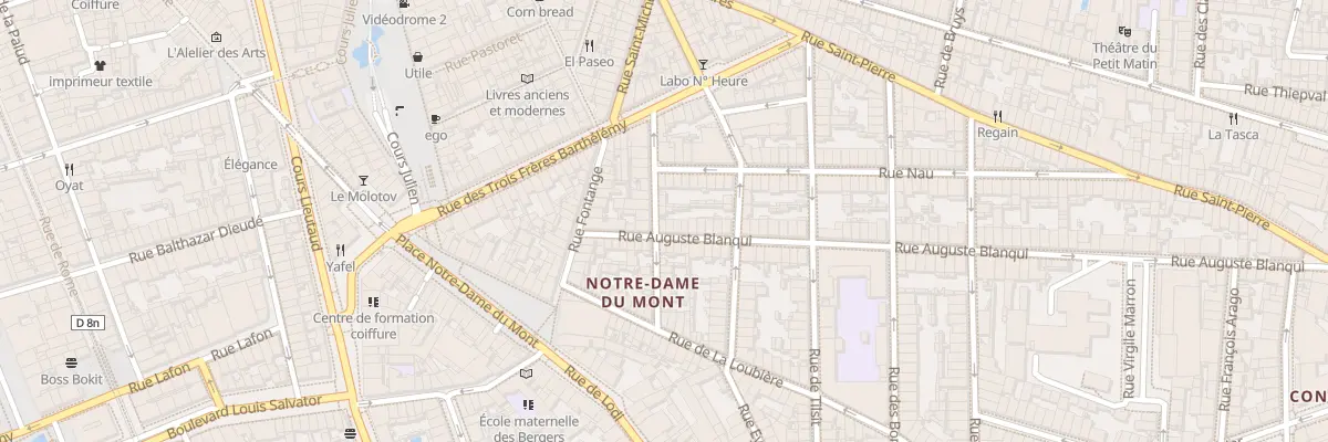 Plan du 11 Rue auguste blanqui à Marseille 6e Arrondissement