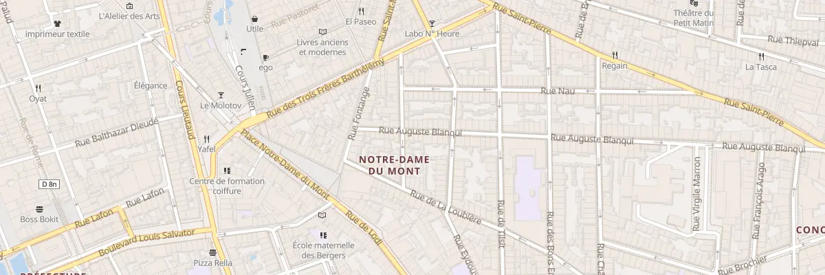 Plan du 20 Rue auguste blanqui à Marseille 6e Arrondissement