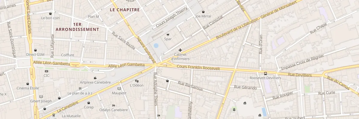 Plan du 2 Bd de la Liberation à Marseille 1er Arrondissement