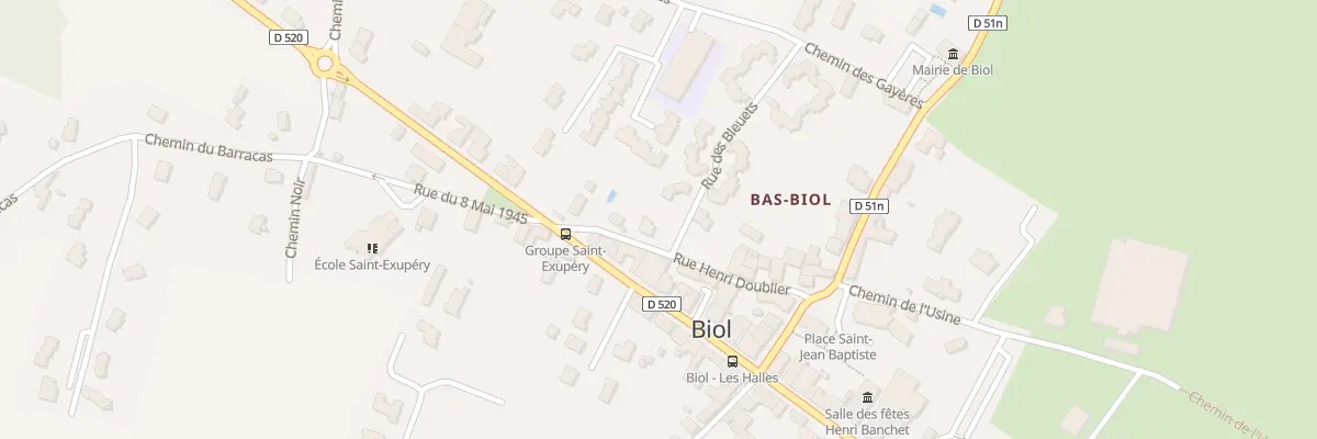 Plan du 12 Rue Henri Doublier à Biol