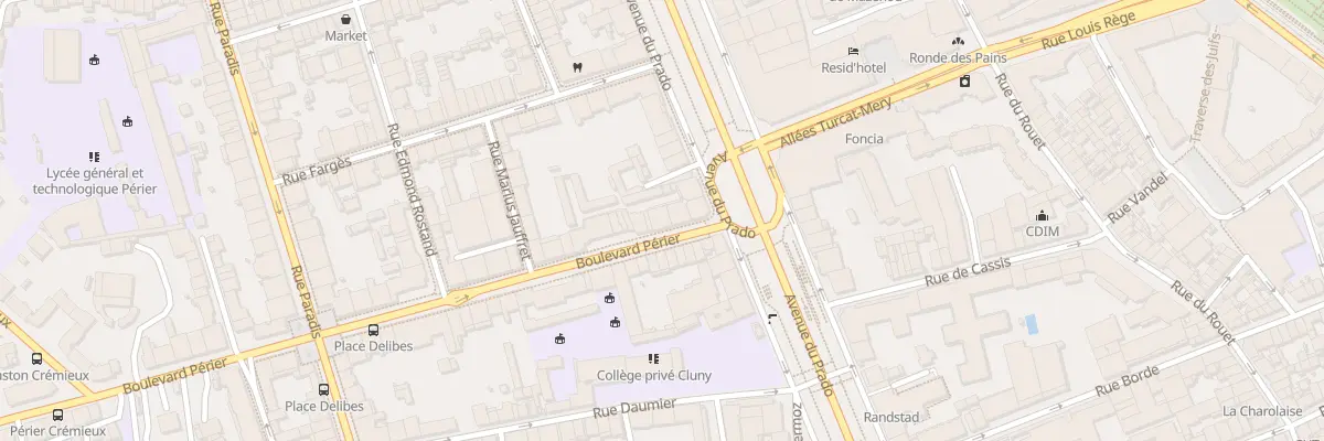 Plan du 6 Bd Perier à Marseille 8e Arrondissement