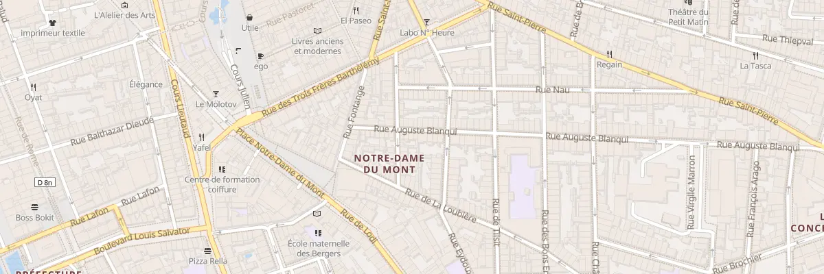Plan du 22 Rue auguste blanqui à Marseille 6e Arrondissement