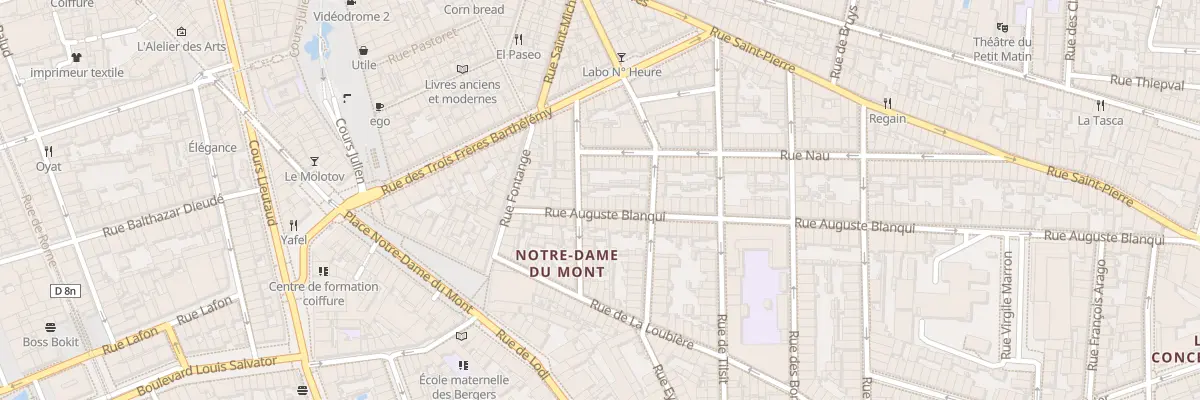 Plan du 15 Rue auguste blanqui à Marseille 6e Arrondissement
