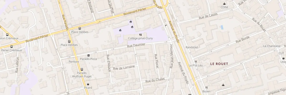 Plan du 11 Rue daumier à Marseille 8e Arrondissement