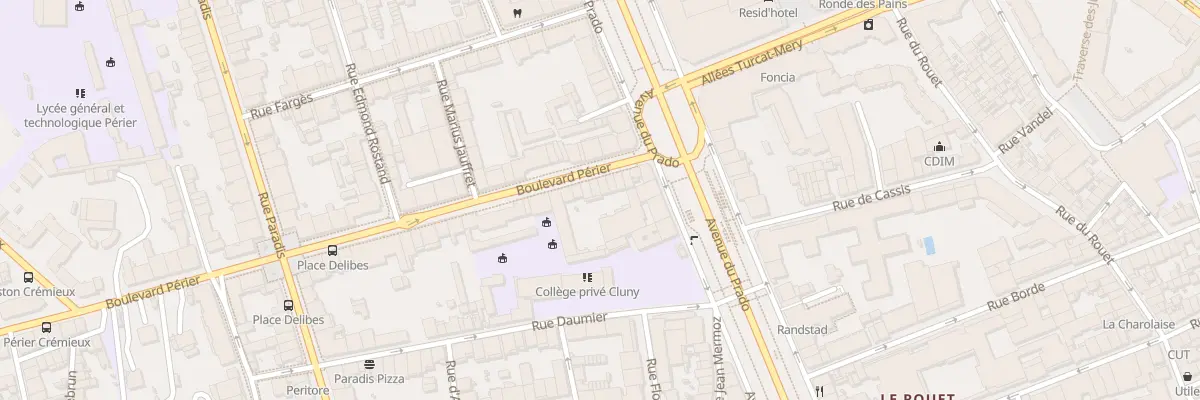 Plan du 13 Bd Perier à Marseille 8e Arrondissement