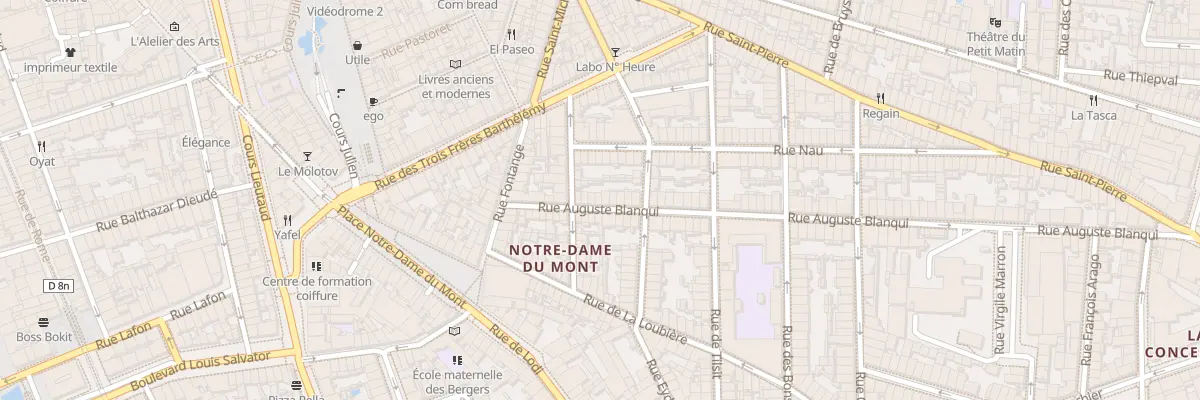 Plan du 17 Rue auguste blanqui à Marseille 6e Arrondissement
