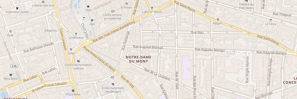 Plan du 24 Rue auguste blanqui à Marseille 6e Arrondissement