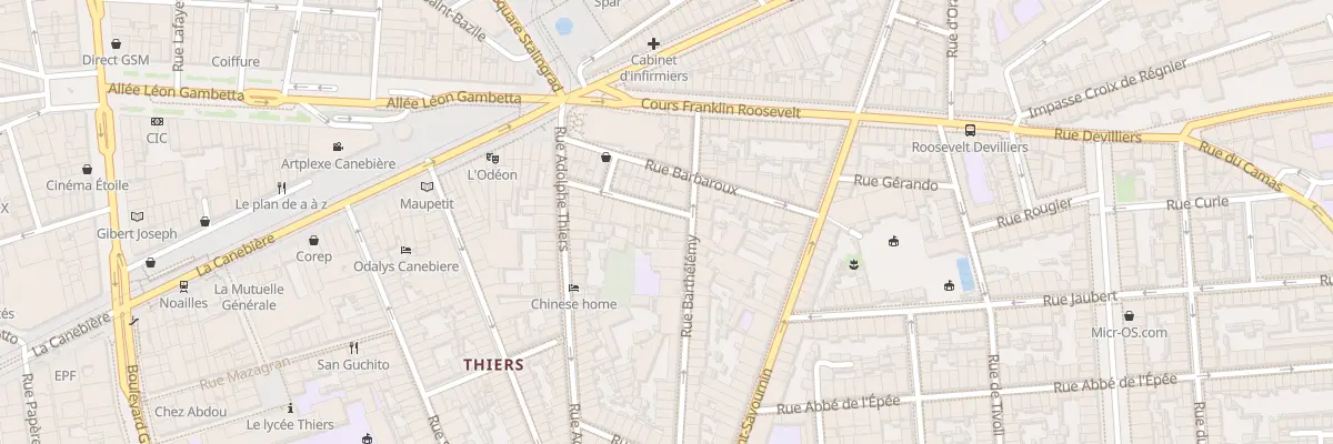 Plan du 16 Rue duguesclin à Marseille 1er Arrondissement