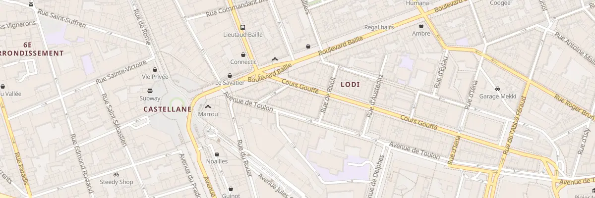 Plan du 12 Crs Gouffe à Marseille 6e Arrondissement