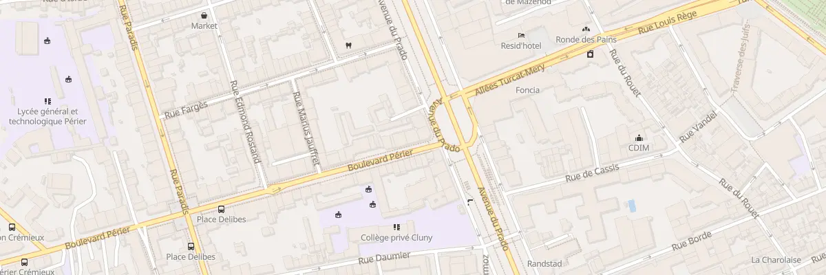 Plan du 4 Bd Perier à Marseille 8e Arrondissement