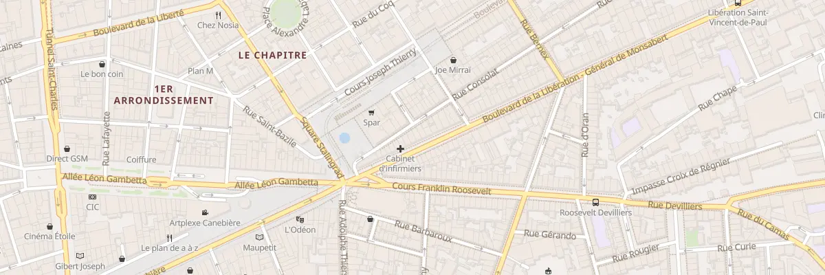 Plan du 17 Bd de la Liberation à Marseille 1er Arrondissement