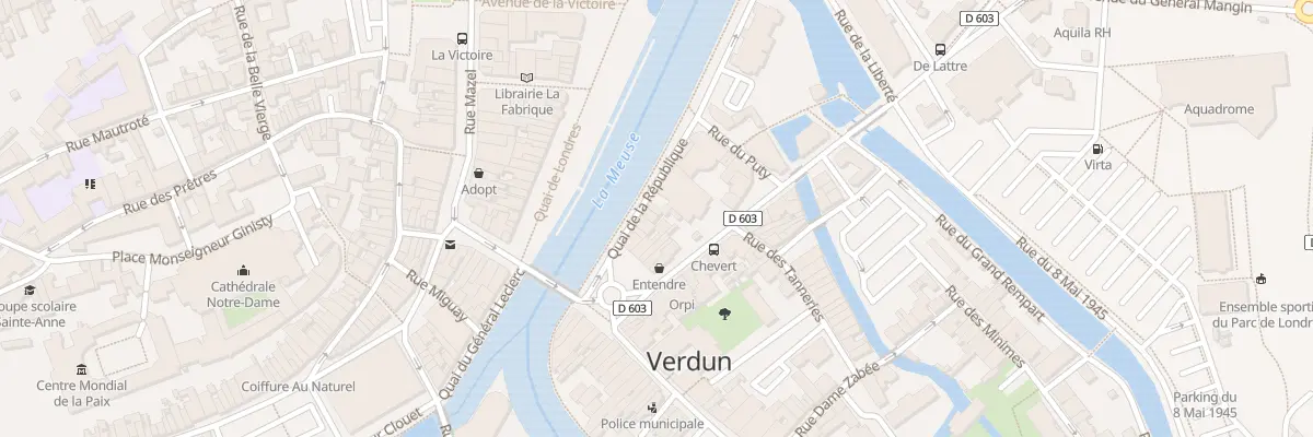 Plan du 8 Quai de la Republique à Verdun