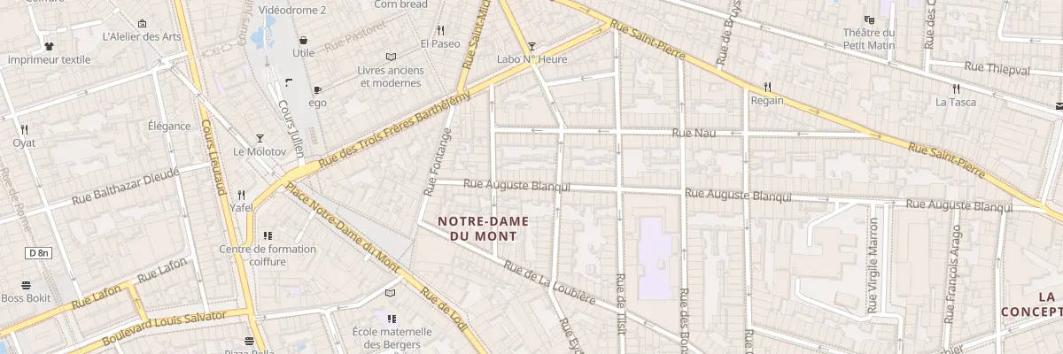 Plan du 21 Rue auguste blanqui à Marseille 6e Arrondissement