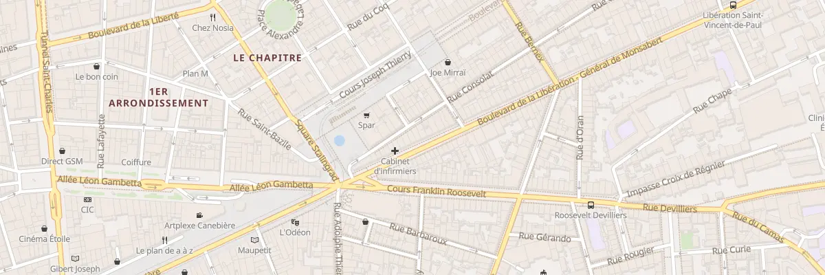 Plan du 19 Bd de la Liberation à Marseille 1er Arrondissement