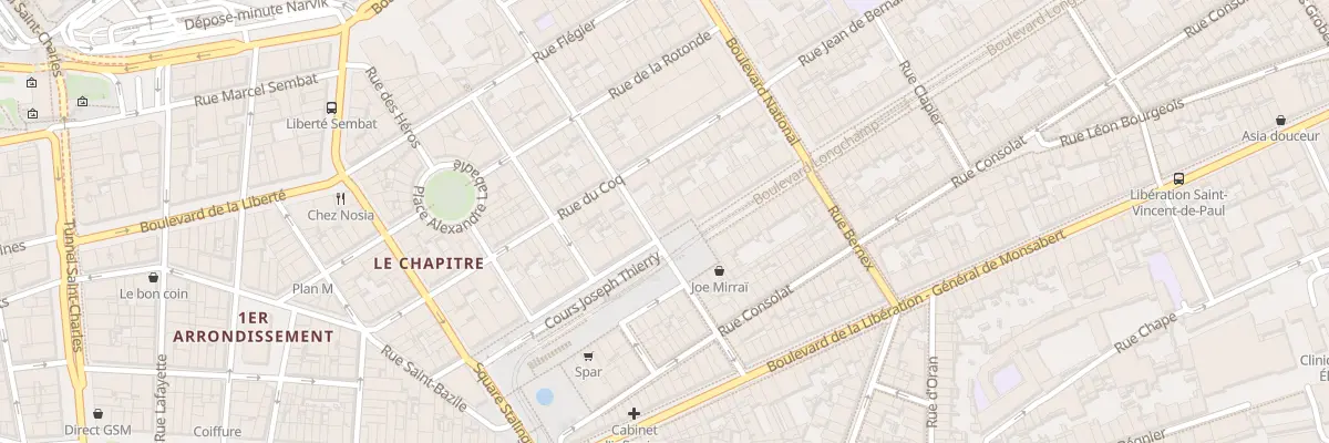 Plan du 17 Crs Joseph Thierry à Marseille 1er Arrondissement