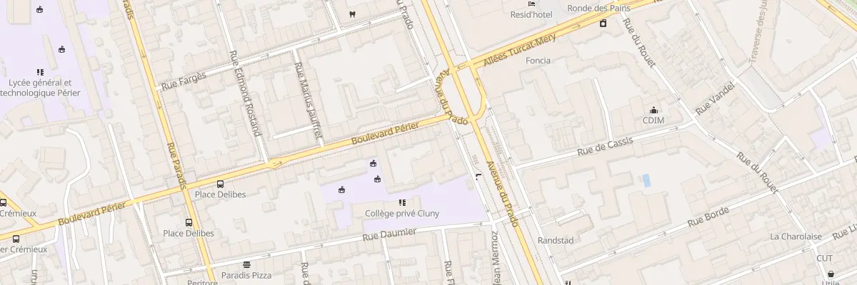 Plan du 7 Bd Perier à Marseille 8e Arrondissement